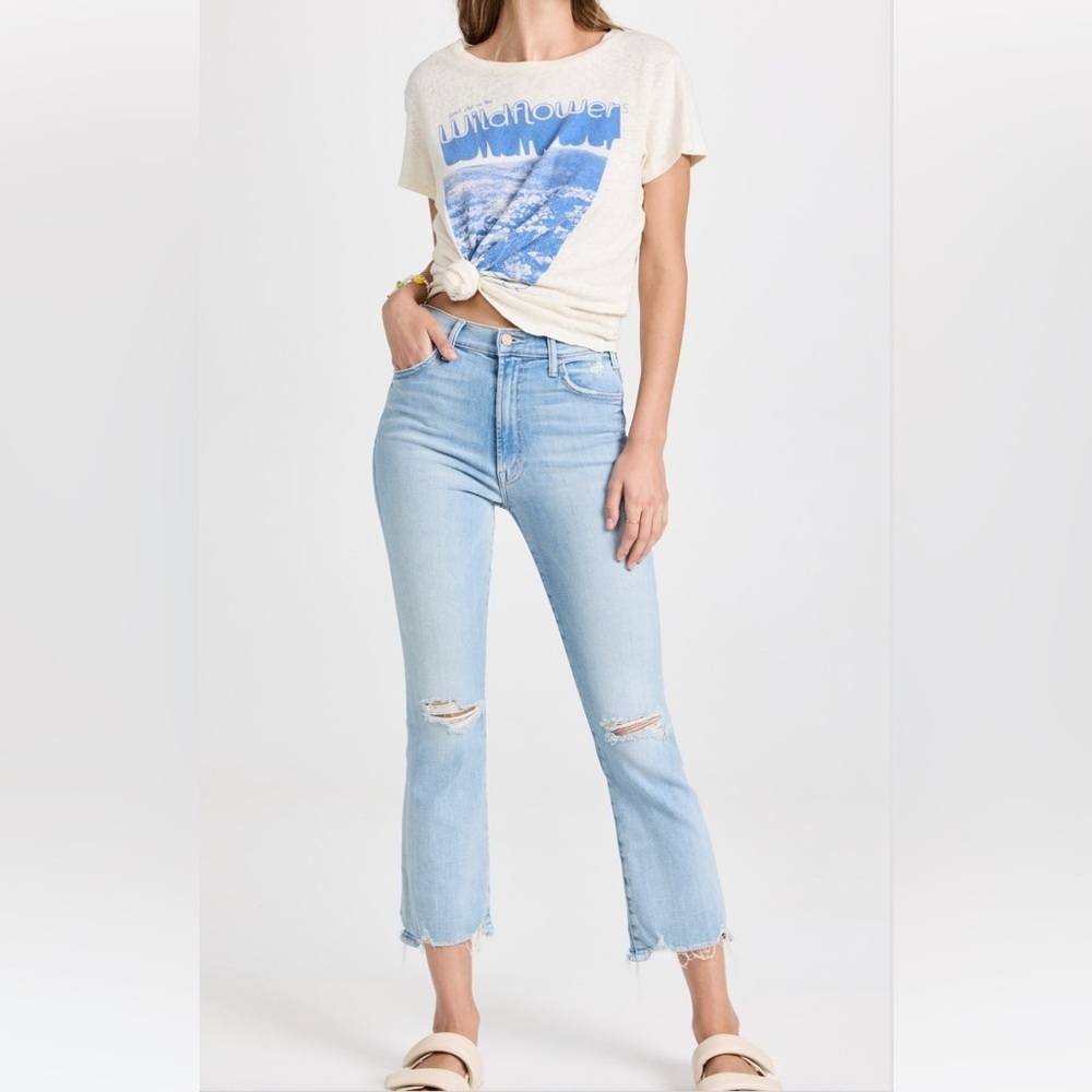 Mother Denim The Hustler Ankle Chew Jeans in Petal Pucker